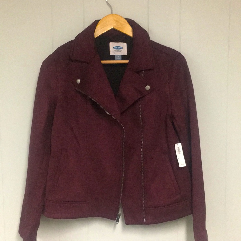 Faux Suede Moto Jacket